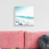 Surreal Ethereal Seafoam on Pristine Beach  キャンバスプリント (インサイチュ (リビング))