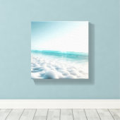 Surreal Ethereal Seafoam on Pristine Beach  キャンバスプリント (インサイチュ (ウッドフロア))