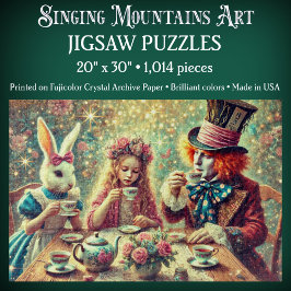 Surreal Fantasy Alice In Wonderland Tea Time ジグソーパズル