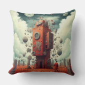 Surreal Fantasy Art Human and sculpture world クッション (正面)