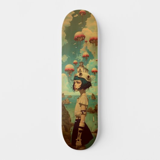 Surreal fantasy wall art skateboard スケートボード (正面)