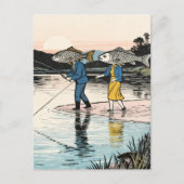 Surreal Fishing Couple ポストカード (正面)