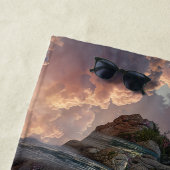 Surreal Floating Cliffs With Waterfalls ビーチタオル (インサイチュ)