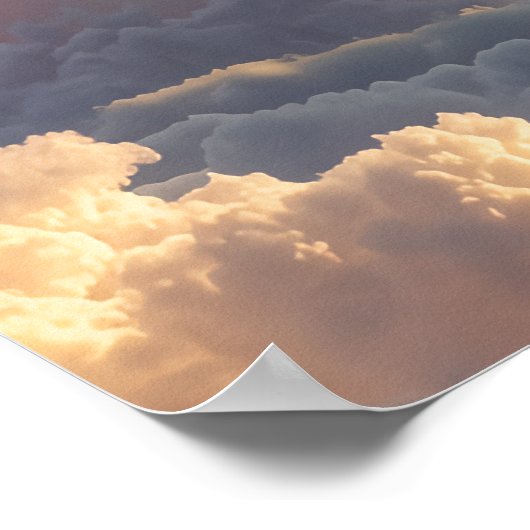 Surreal Floating Cliffs With Waterfalls ポスター (角)