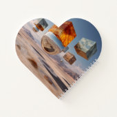 Surreal Floating Cubes And Reflective Sphere ノートブック (裏面)