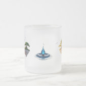 Surreal Floating Island "Dream Big 2026" Frosted フロストグラスマグカップ (中央)