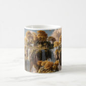 Surreal Floating Islands With Golden Trees コーヒーマグカップ (中央)