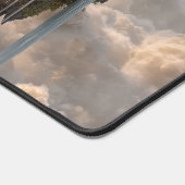 Surreal Floating Islands With Golden Trees デスクマット (コーナー)