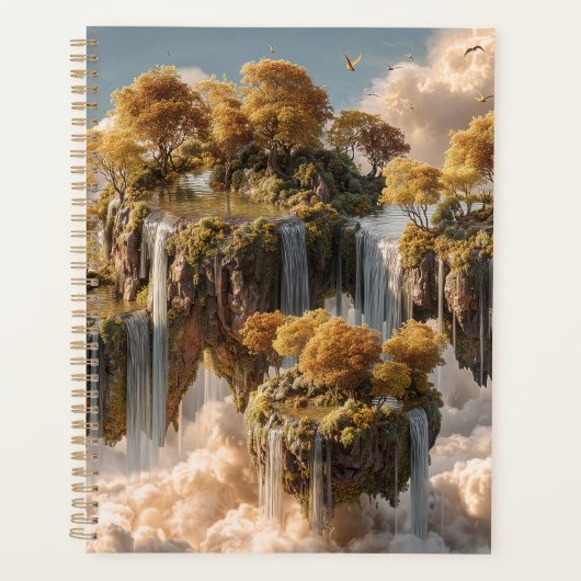 Surreal Floating Islands With Golden Trees プランナー手帳 (正面)