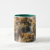 Surreal Floating Islands With Golden Trees マグカップ (中央)