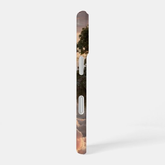 Surreal Floating Islands With Waterfalls iPhone 16ケース (右側面)