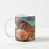 Surreal Floral Mountainscape With Dramatic Clouds コーヒーマグカップ (左)