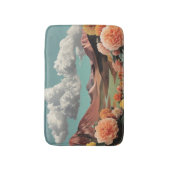 Surreal Floral Mountainscape With Dramatic Clouds バスマット (正面縦)