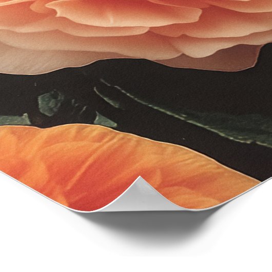 Surreal Floral Mountainscape With Dramatic Clouds ポスター (角)