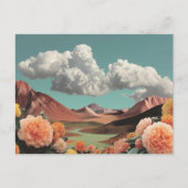 Surreal Floral Mountainscape With Dramatic Clouds ポストカード (正面)