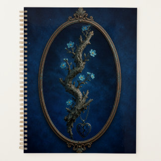 surreal flower in cosmot Hardcover Spiral Notebook プランナー手帳