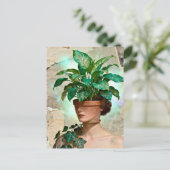 Surreal Flower Pot Woman ポストカード (スタンド正面)