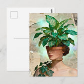 Surreal Flower Pot Woman ポストカード (正面/裏面)