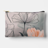 Surreal Garden Whispers：夢想的なフローラアート アクセサリーポーチ (正面)