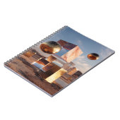 Surreal Geometric Composition With Golden Spheres ノートブック (左側)