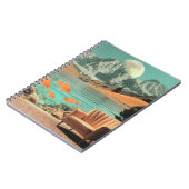 Surreal Interior with Fish and Moonlit Landscape ノートブック (左側)