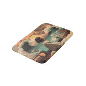 Surreal Interior With Woman and Cat バスマット (アングル)