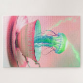 Surreal Jellyfish in Teacup ジグソーパズル (横)