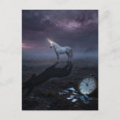 Surreal landscape and a unicorn  ポストカード (正面)