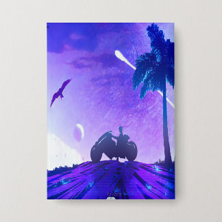 Surreal Landscape – Dreamy Digital Art Pinback But 缶バッジ