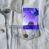 Surreal Landscape – Dreamy Digital Art Pinback But 缶バッジ (インサイチュ)