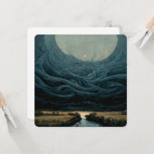 Surreal landscape oil painting カード (正面/裏面インサイチュ)