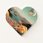 Surreal Landscape with Air Balloons and Moon ノートブック (裏面)