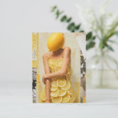 Surreal Lemon Lady Collage ポストカード (スタンド正面)