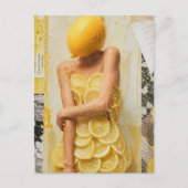 Surreal Lemon Lady Collage ポストカード (正面)