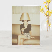 Surreal Martini Mood Portrait カード (黄色い花)