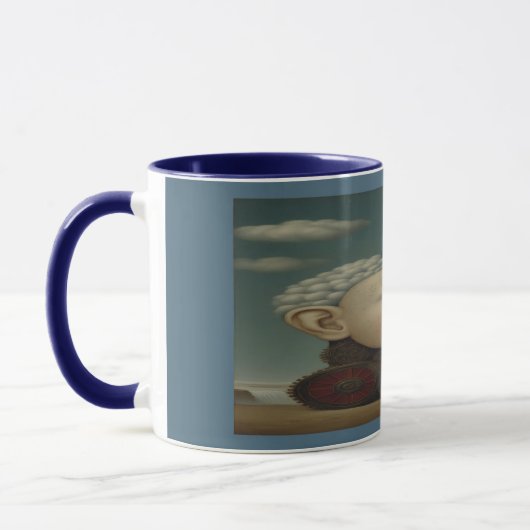 Surreal Mechanical Head Dream Art Mug マグカップ (左)