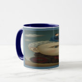 Surreal Mechanical Head Dream Art Mug マグカップ (正面左)