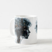 Surreal Mindscape: City within a Woman's Head コーヒーマグカップ (正面左)