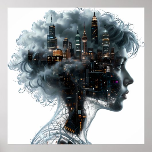 Surreal Mindscape: City within a Woman's Head ポスター (正面)