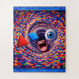 Surreal, mosaic vortex, trippy eye and mouth ジグソーパズル