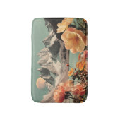 Surreal Mountain Landscape With Blooming Flowers バスマット (正面縦)