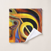 Surreal Music Notes油絵のレンディション バスタオルセット (ウォッシュタオル)