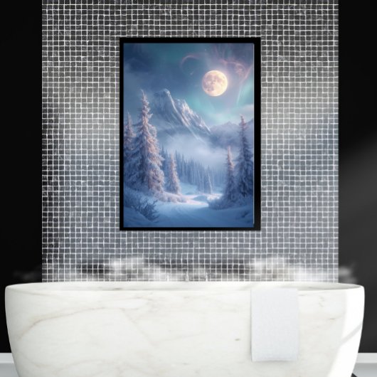 Surreal Mystical Enchanted Winter Dreamscape ポスター