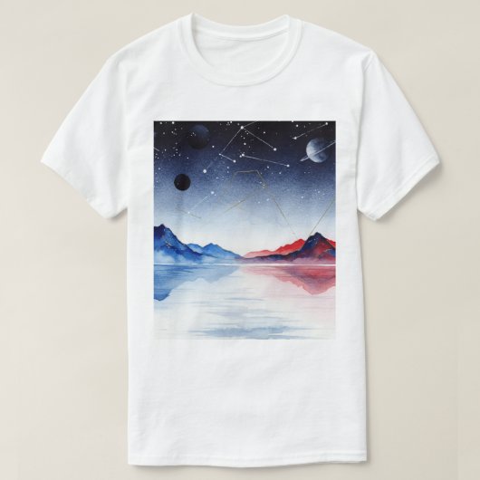 Surreal night landscape tシャツ (デザイン正面)