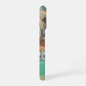 Surreal Ocean and Mountain Landscape with Waves iPhoneケース (右側面)