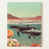 Surreal Ocean Scene With Whales And Coral プランナー手帳 (裏面)