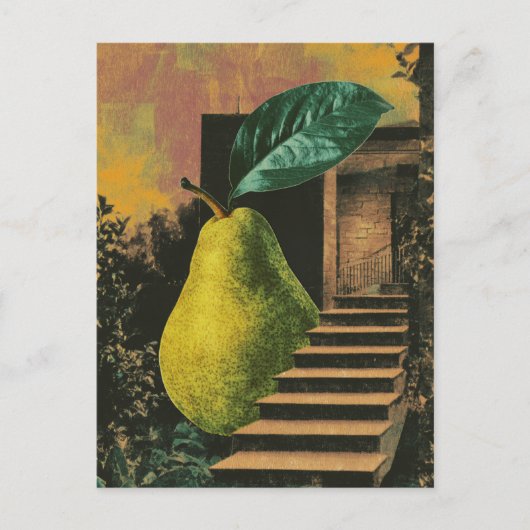 Surreal Pear and Stairs ポストカード (正面)
