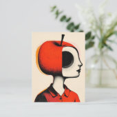 Surreal Person with an Apple Head ポストカード (スタンド正面)