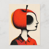 Surreal Person with an Apple Head ポストカード (正面)
