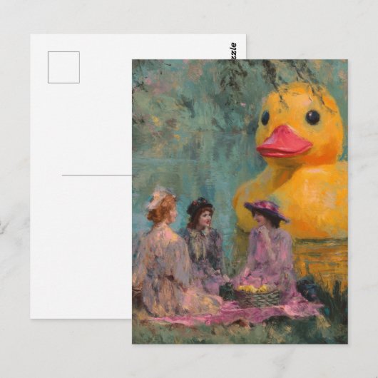 Surreal Picnic With Rubber Duck ポストカード (正面/裏面)